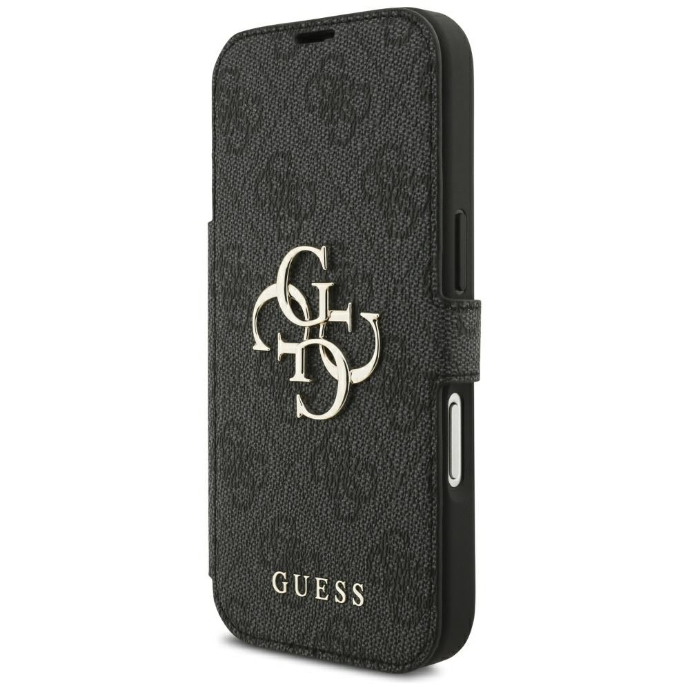 Coque pour Apple iPhone 18 Pro Max / 17 Pro Max, Guess, Logo Métal 4G, Noire