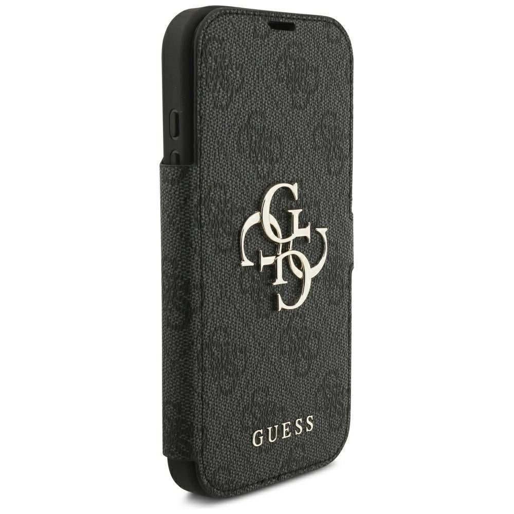 Coque pour Apple iPhone 18 Pro Max / 17 Pro Max, Guess, Logo Métal 4G, Noire