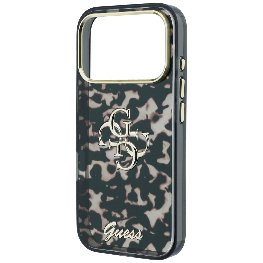 Coque pour Apple iPhone 18 Pro Max / 17 Pro Max, Guess, IML 4G Metal Script, Marron