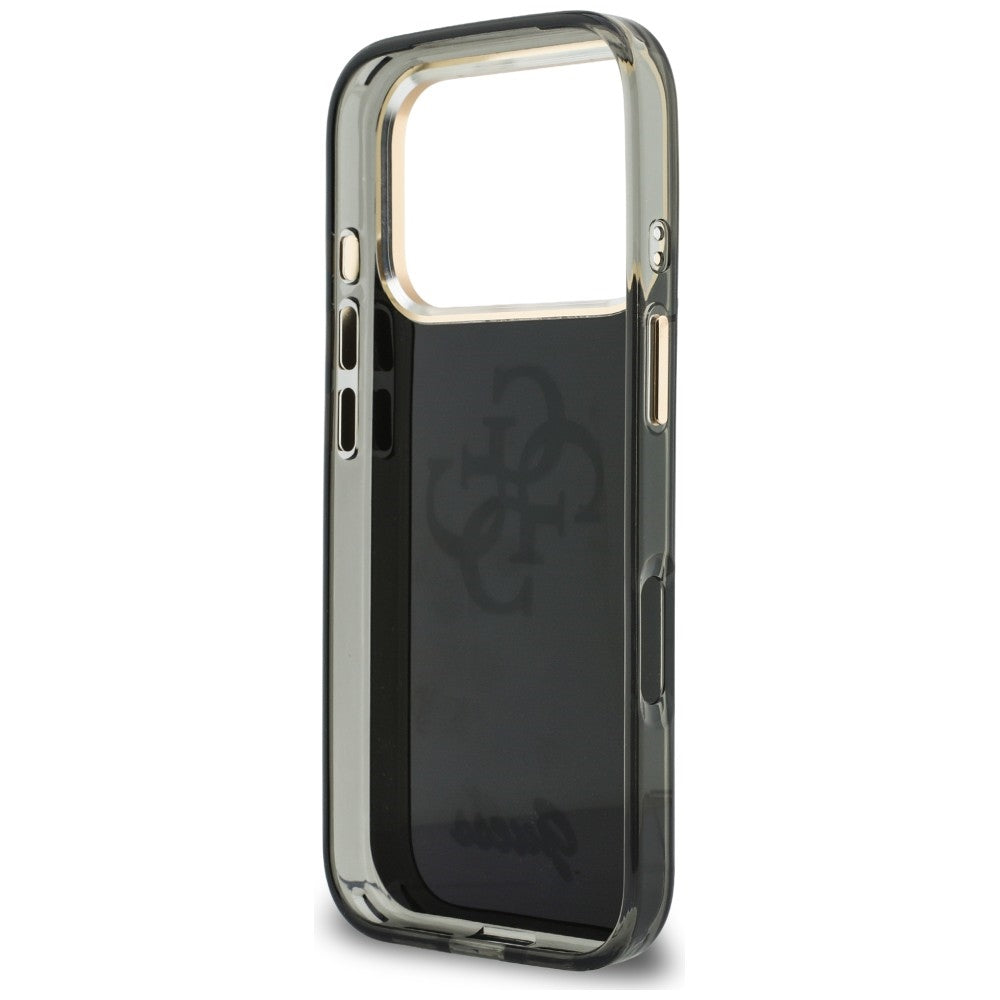 Coque pour Apple iPhone 18 Pro Max / 17 Pro Max, Guess, IML 4G Metal Script, Noire
