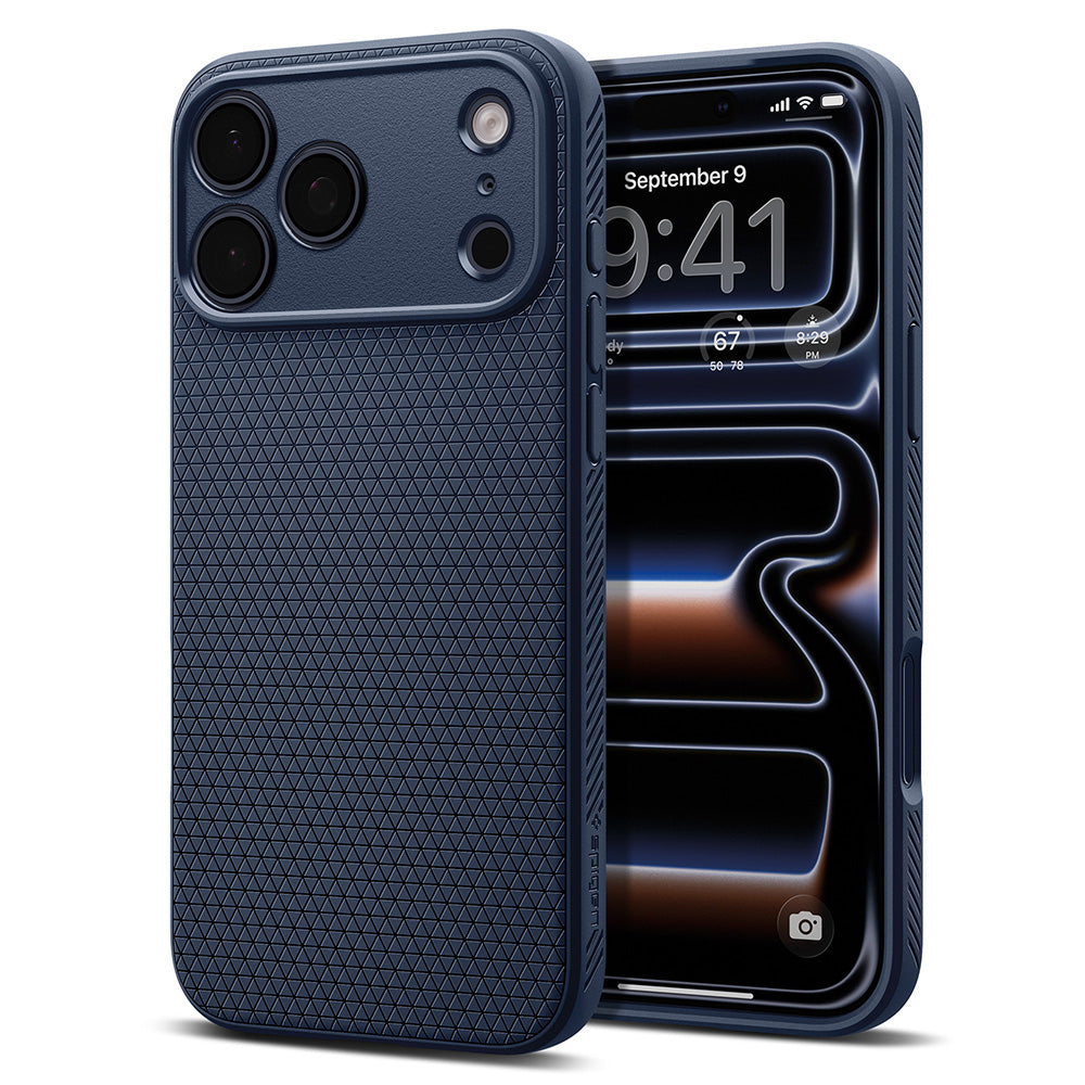 Coque pour Apple iPhone 18 Pro Max / 17 Pro Max, Spigen, Liquid Air, Bleu marine ACS12112