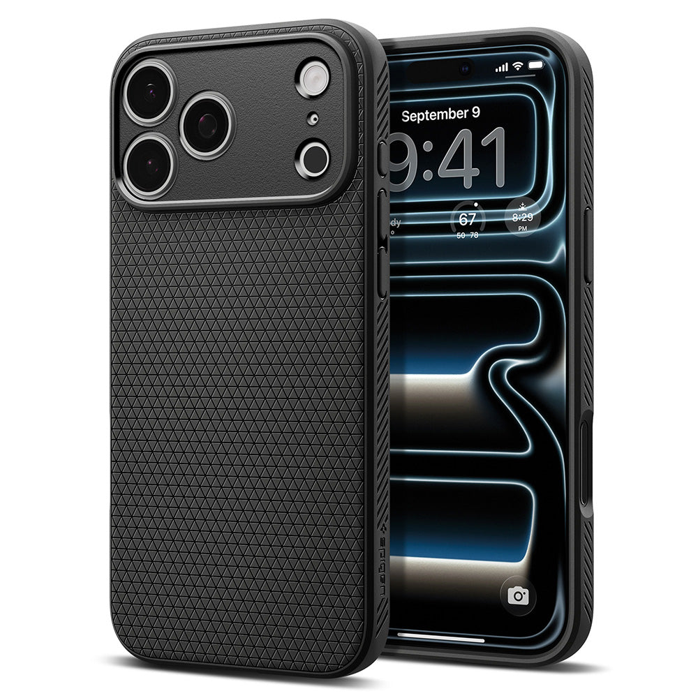 Coque pour Apple iPhone 18 Pro Max / 17 Pro Max, Spigen, Liquid Air, Noir Mat ACS12111