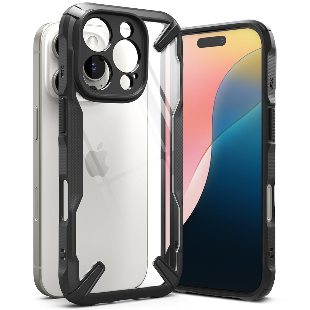Coque pour Apple iPhone 16 Pro Max, Ringke, Fusion X, Noir