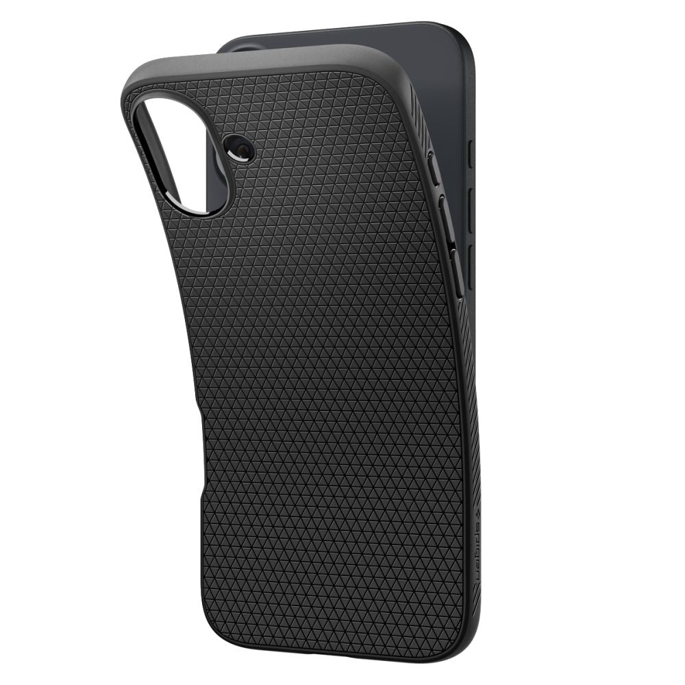 Étui pour Apple iPhone 16, Spigen, Liquid Air, Noir Mat ACS08194