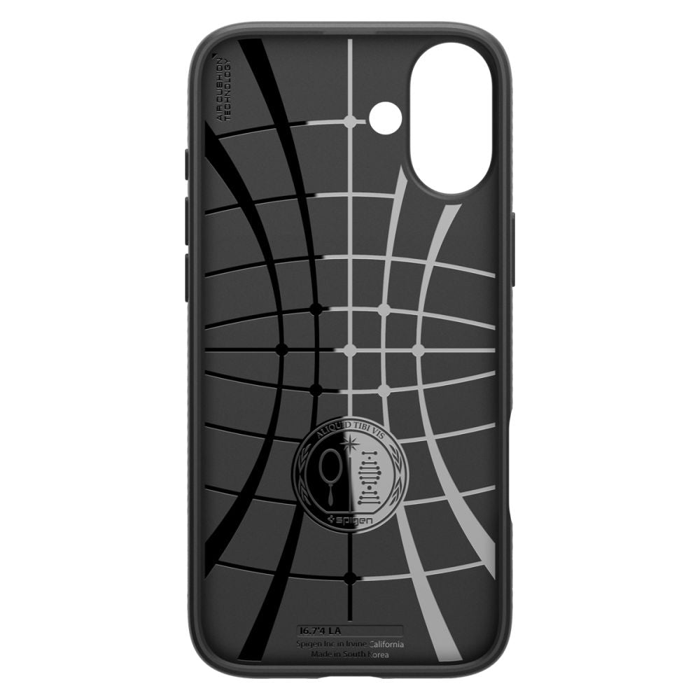 Étui pour Apple iPhone 16, Spigen, Liquid Air, Noir Mat ACS08194