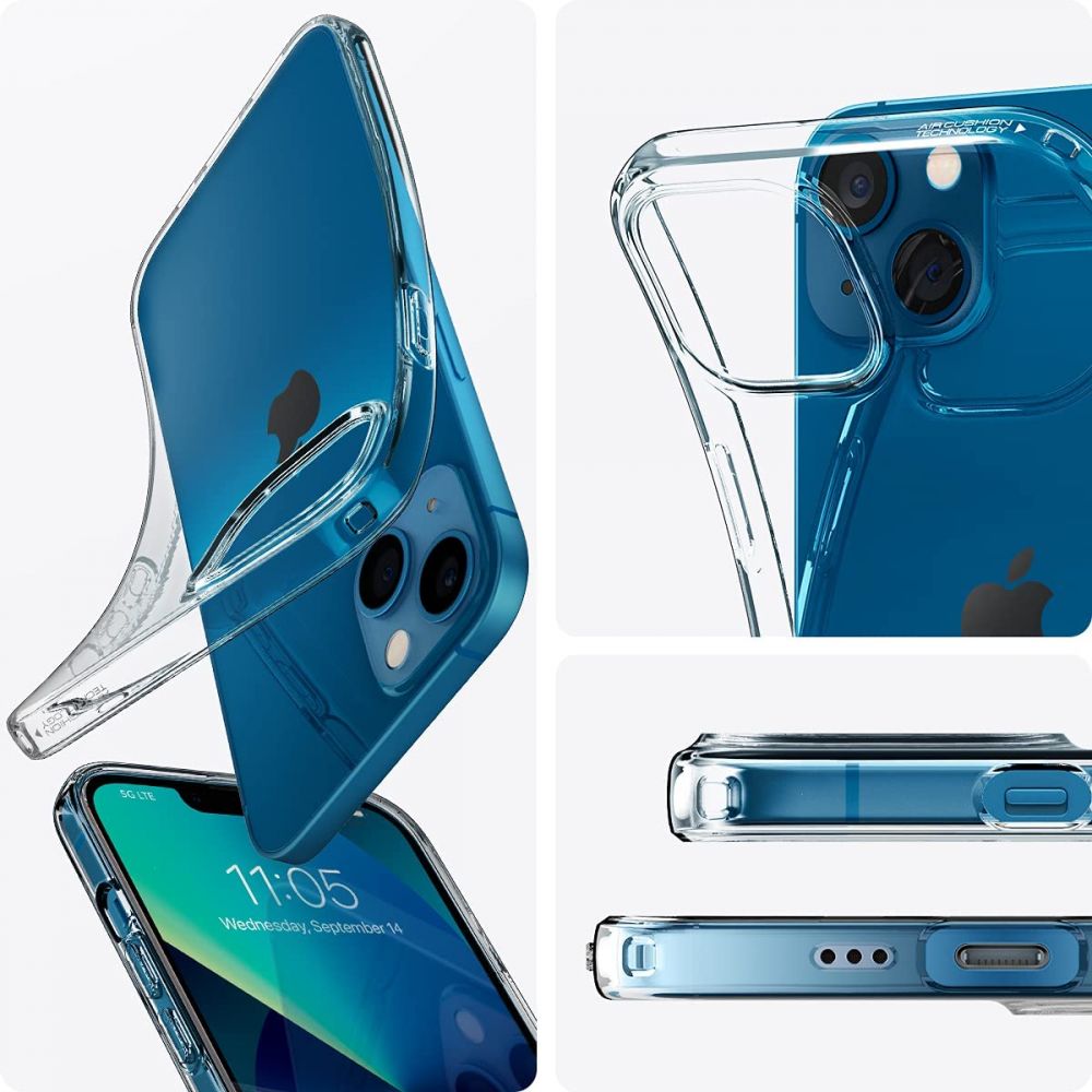 Étui pour Apple iPhone 13, Spigen, Liquid Crystal, Transparent ACS03515