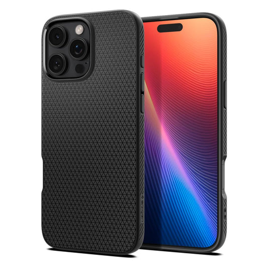 Coque pour Apple iPhone 16 Pro, Spigen, Liquid Air Matte, Noir ACS08117