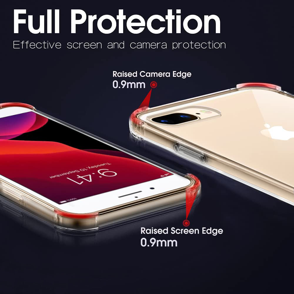 Coque pour Apple iPhone 8 Plus / 7 Plus, Techsuit, Anti-choc Claire, Transparente