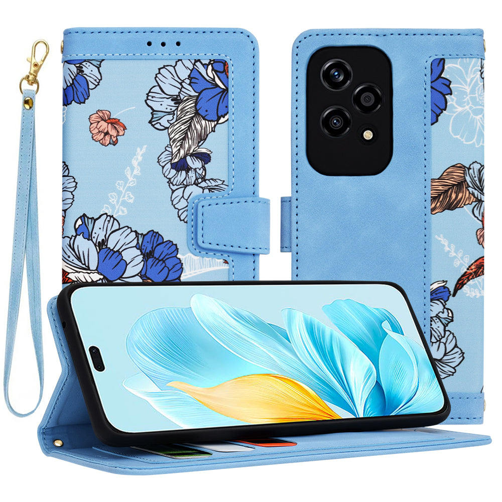 Coque pour Honor 200 Lite, Techsuit, FlipCraft, Bleu