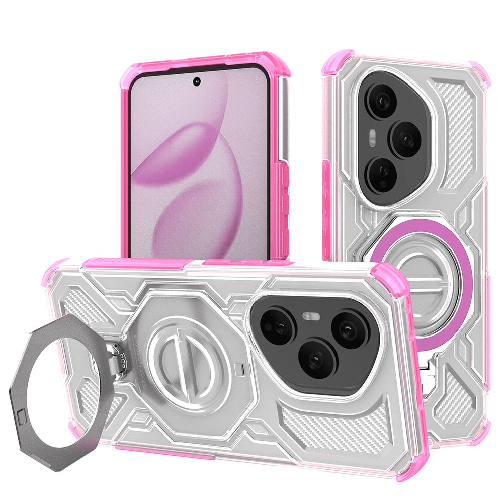 Coque pour Honor 400 Pro, Techsuit, Carbon Shield Pro, Rose