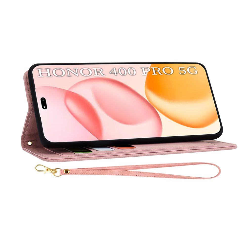 Coque pour Honor 400 Pro, Techsuit, FlipCraft, Rose