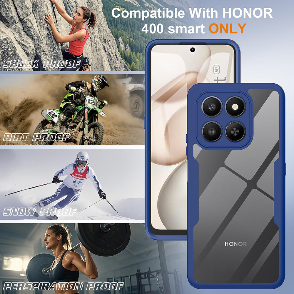 Étui pour Honor 400 Smart 4G / X7d 4G / 400 Smart 5G, Techsuit, ColorVerse 360, Bleu