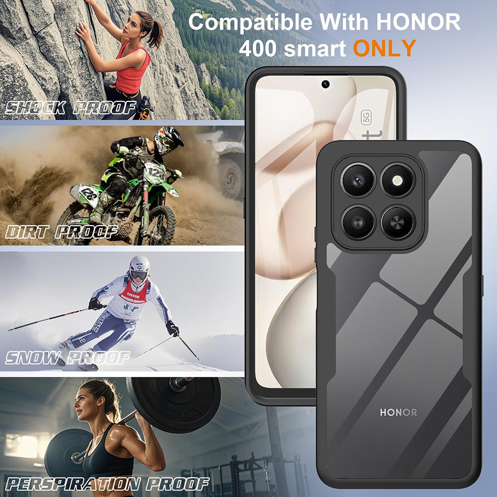 Case for Honor 400 Smart 4G / X7d 4G / 400 Smart 5G, Techsuit, ColorVerse 360, Black