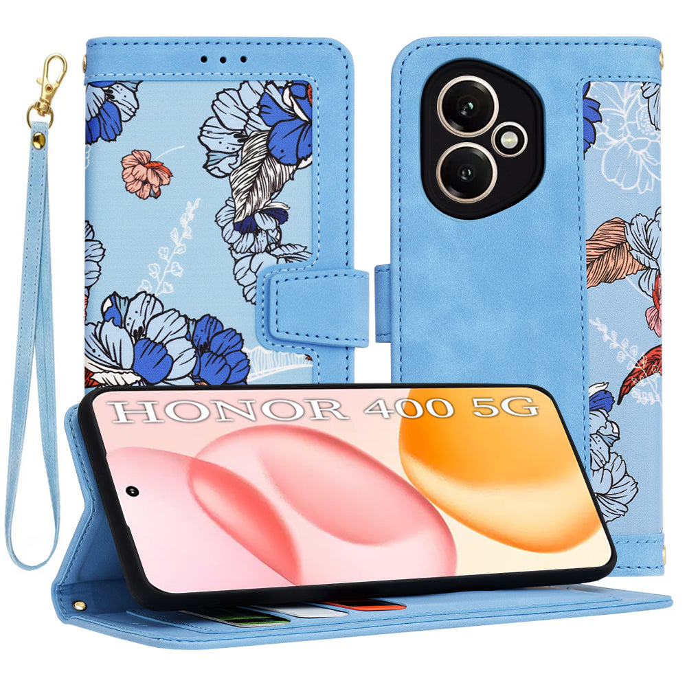 Coque pour Honor 400, Techsuit, FlipCraft, Bleu