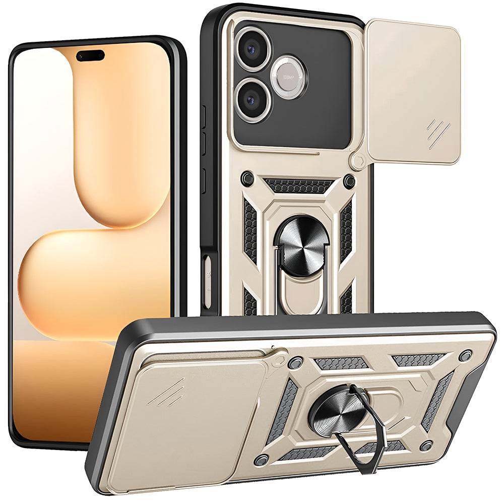 Étui pour Honor 600 Lite, Techsuit, CamShield, Doré