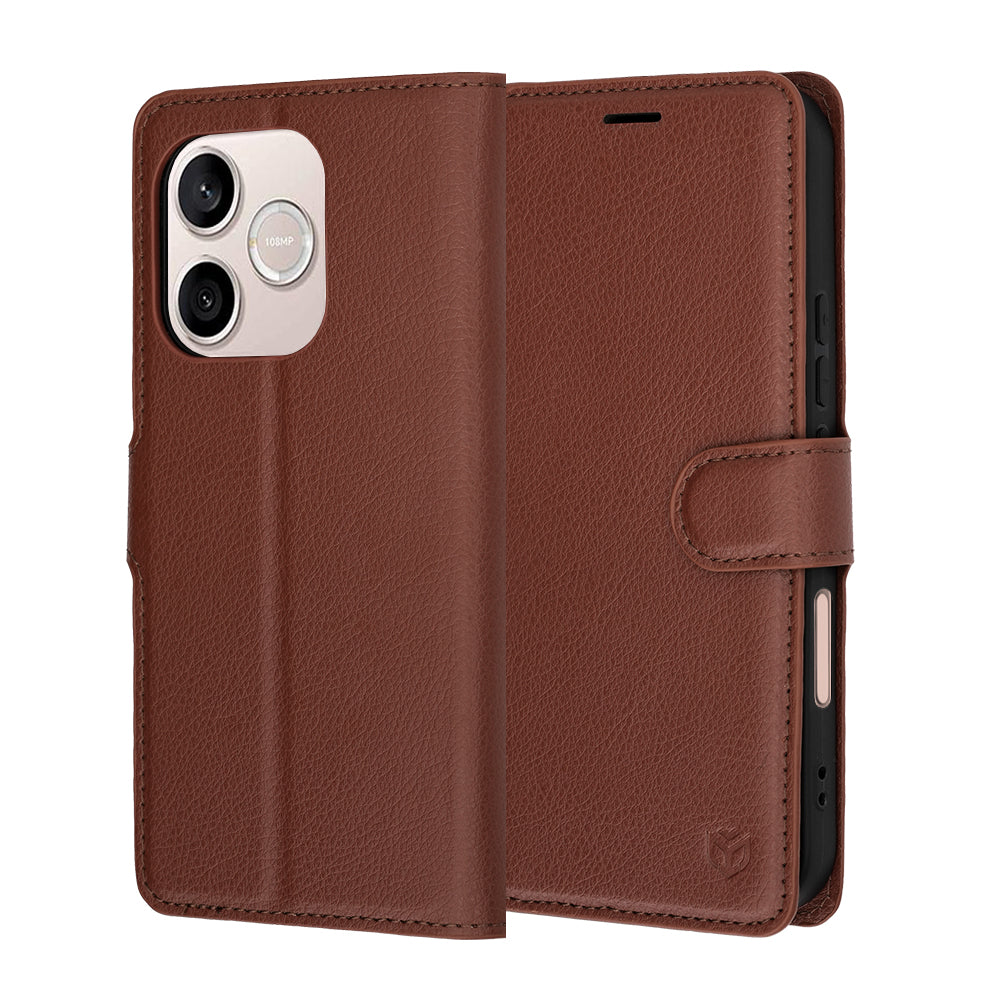 Case for Honor 600 Lite, Techsuit, Leather Folio, Brown