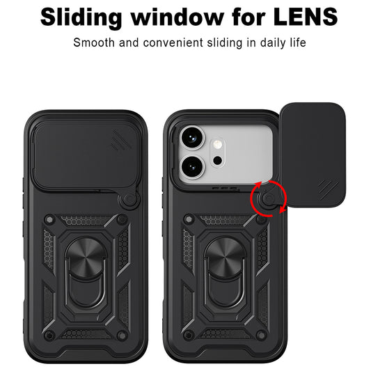 Case for Honor 600 Pro / 600, Techsuit, CamShield, Black