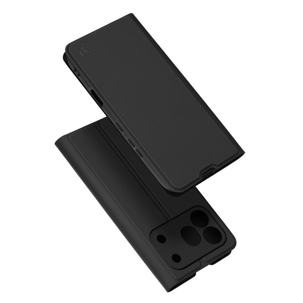 Coque pour Honor 600 Pro, Techsuit, Magskin Book, Noire