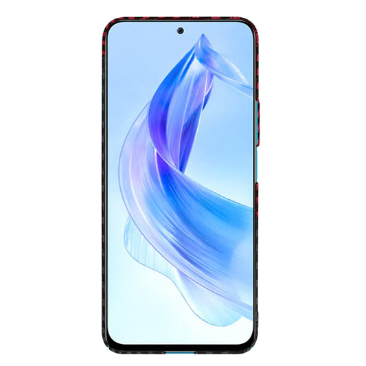 Coque pour Honor 90 Lite, Techsuit, Carbonite FiberShell, Noir Rouge