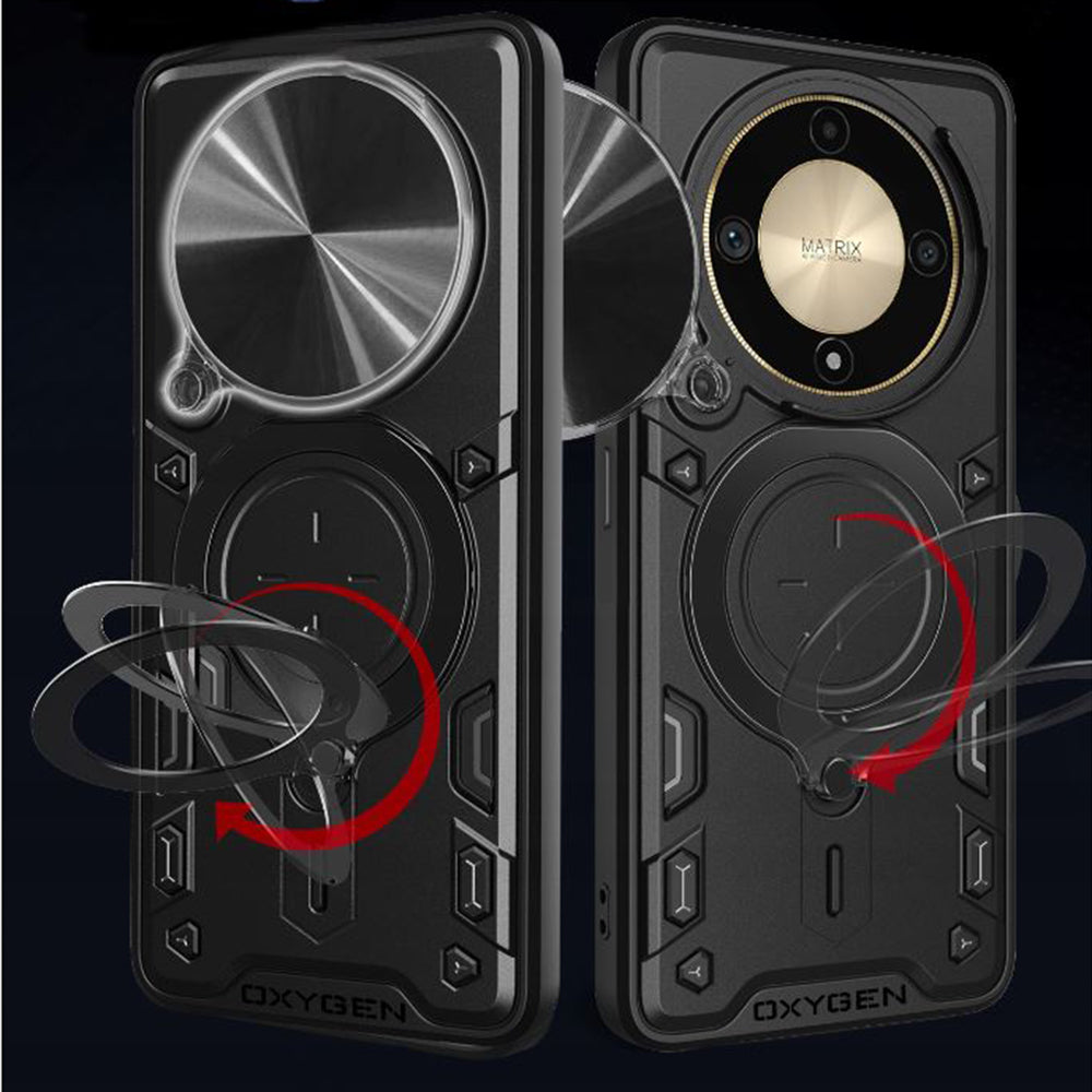 Coque pour Honor Magic5 Lite, Techsuit, CamGuard Pro, Noire