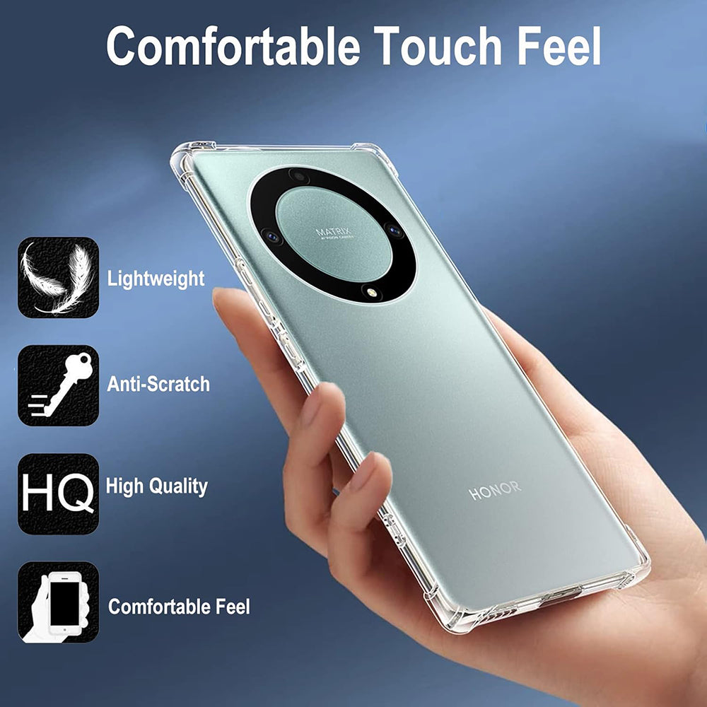Coque pour Honor Magic5 Lite, Techsuit, Antichoc Claire, Transparente