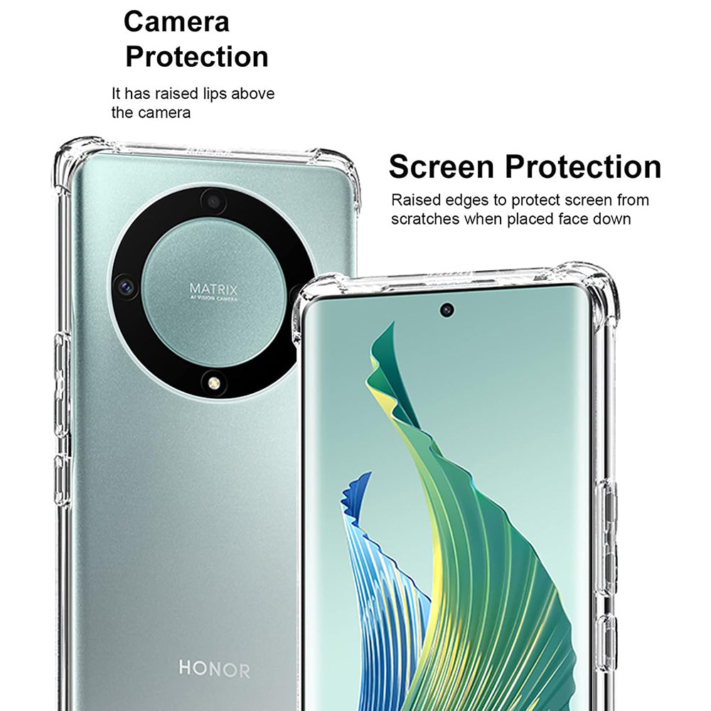 Coque pour Honor Magic5 Lite, Techsuit, Antichoc Claire, Transparente