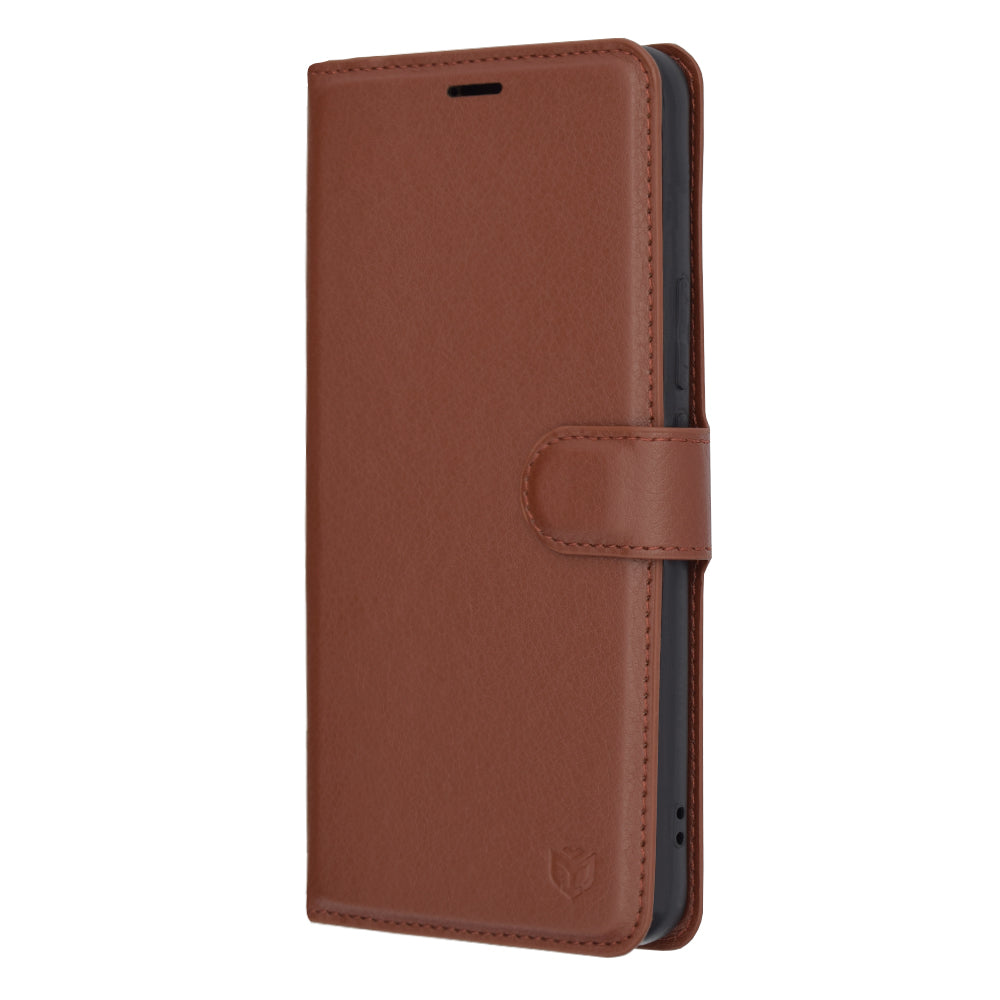 Étui pour Honor Magic5 Pro, Techsuit, Folio en cuir, Marron