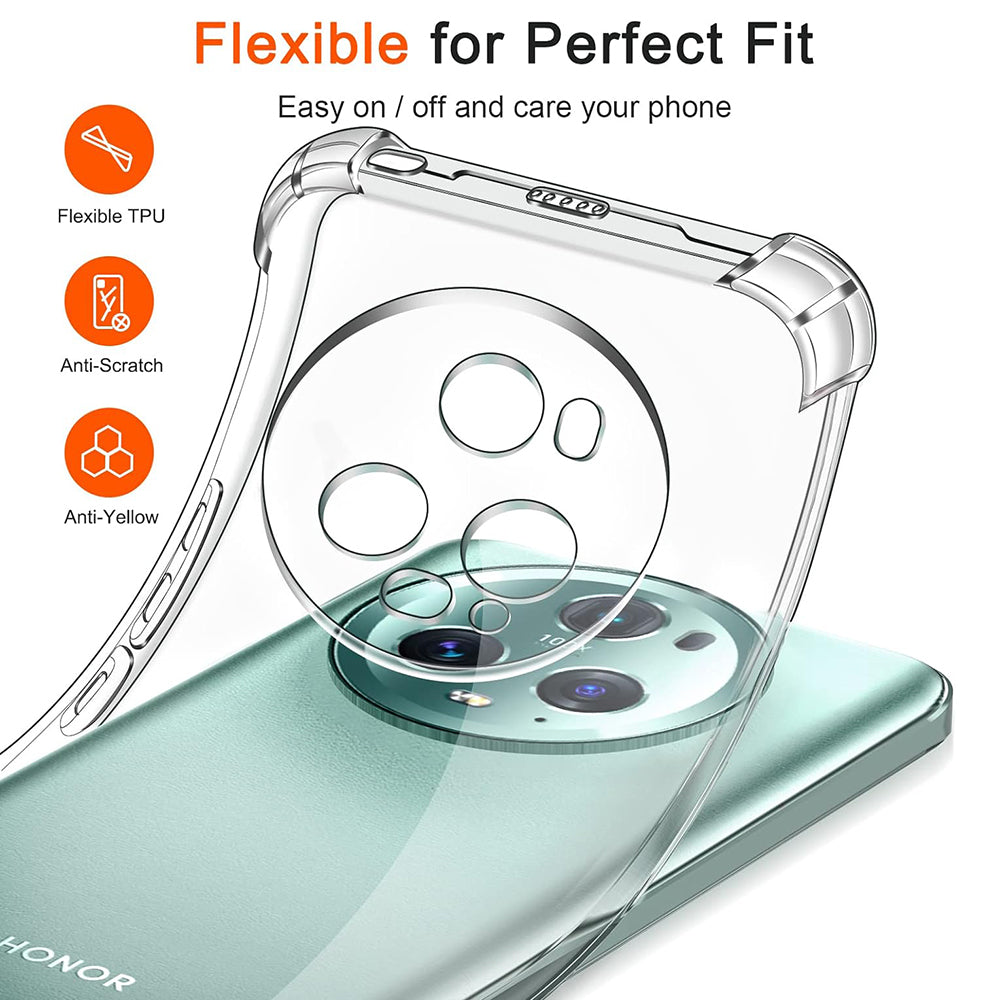 Coque pour Honor Magic5 Pro, Techsuit, Antichoc Claire, Transparente