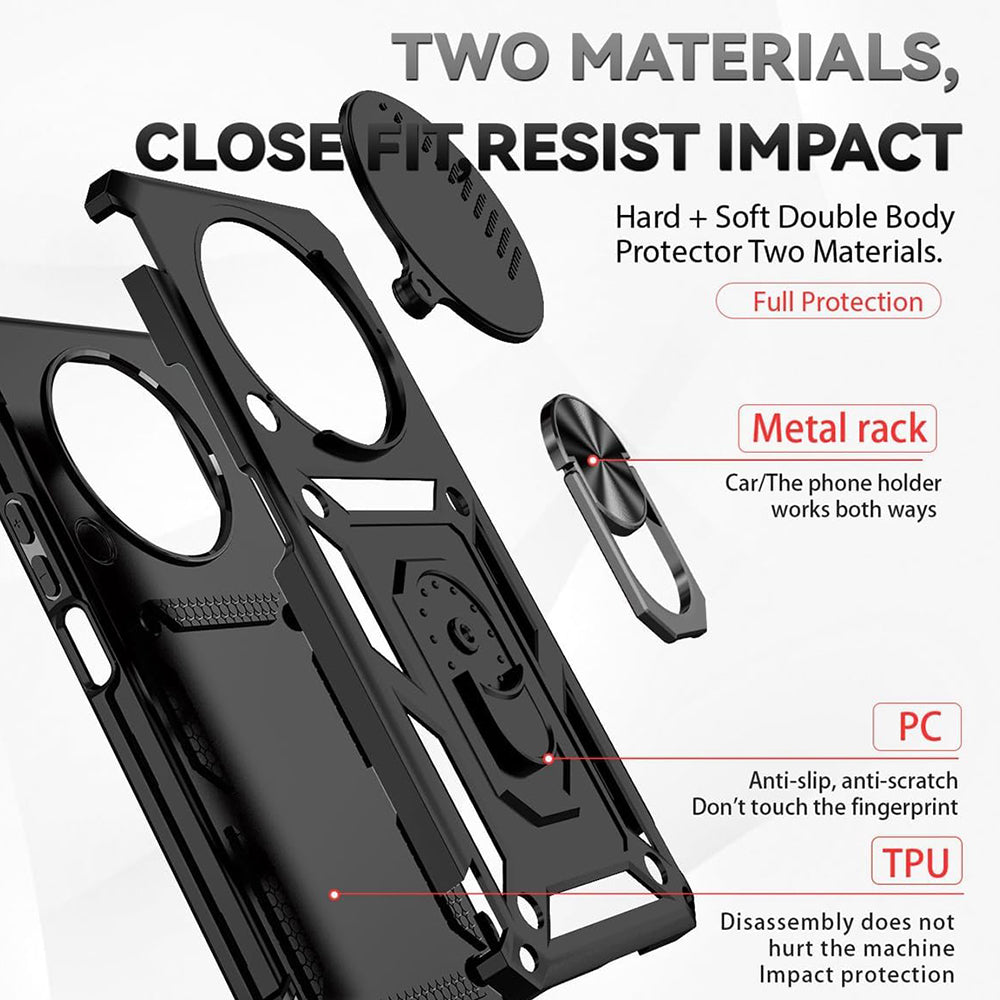 Étui pour Honor Magic6 Lite, Techsuit, CamShield, Vert