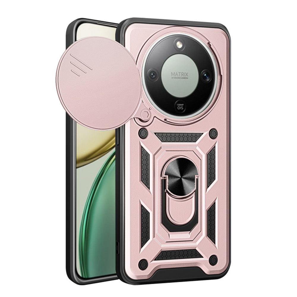 Étui pour Honor Magic8 Lite, Techsuit, CamShield, Rose Doré
