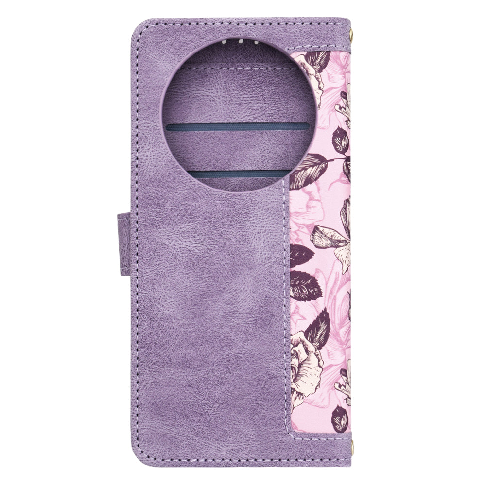 Étui pour Honor Magic8 Lite, Techsuit, FlipCraft, Violet