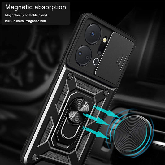 Coque pour Honor X7a, Techsuit, CamShield, Noire