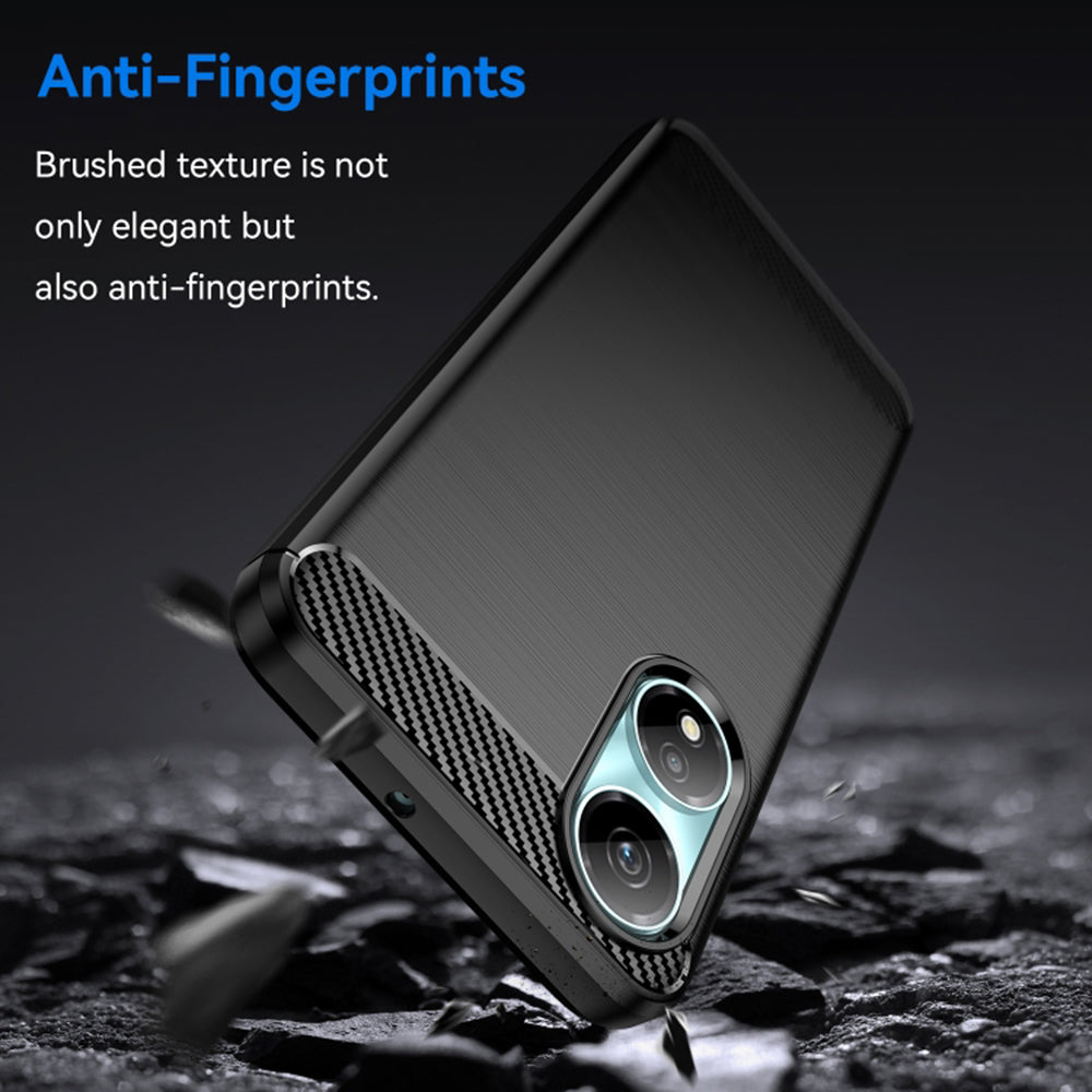 Coque pour Honor X7b 5G / 90 Smart / X7b 4G, Techsuit, Carbone, Noire