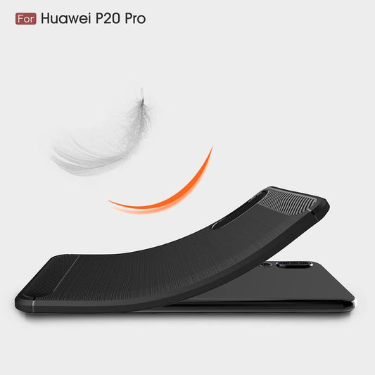 Coque pour Huawei P20 Pro, Techsuit, Carbone, Noire