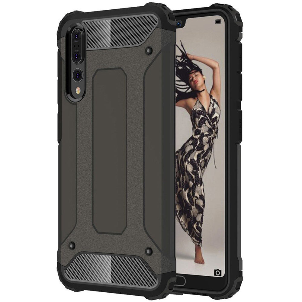 Coque pour Huawei P20 Pro, Techsuit, Hybrid Armor, Noire