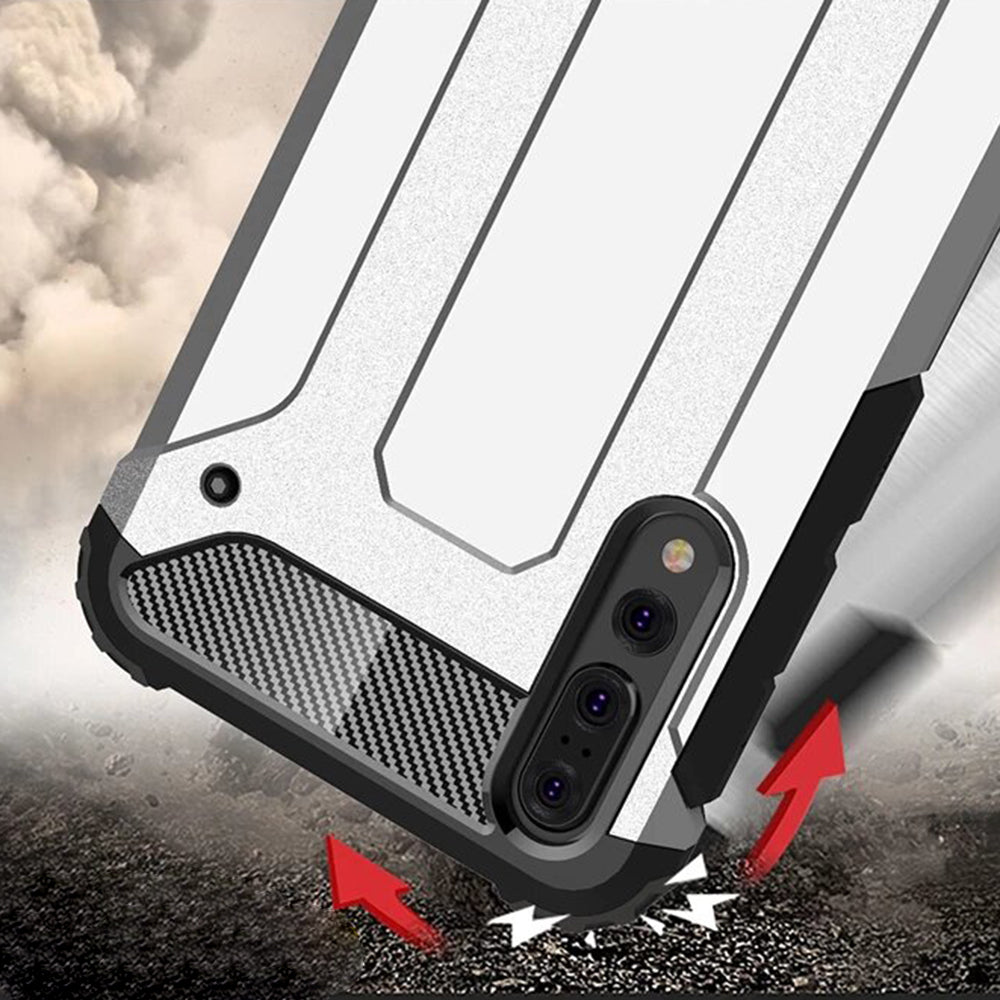 Coque pour Huawei P20 Pro, Techsuit, Hybrid Armor, Noire