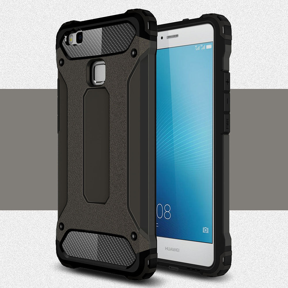 Coque pour Huawei P9 lite (2016), Techsuit, Hybrid Armor, Noire
