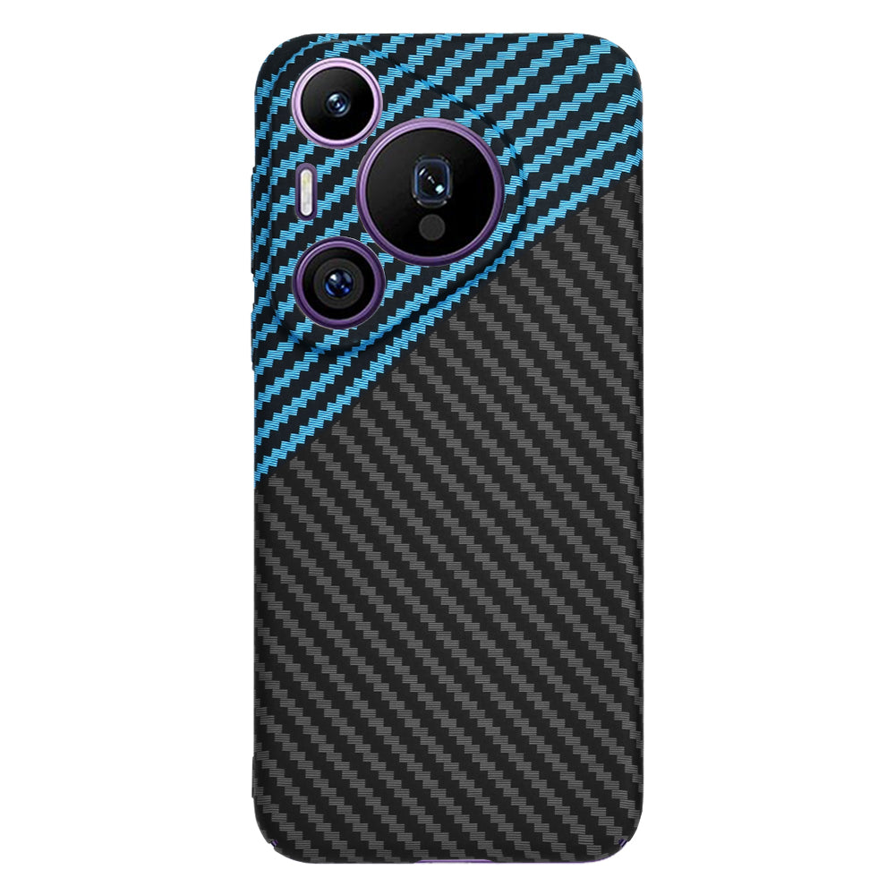 Coque pour Huawei Pura 70 Pro, Techsuit, Carbonite FiberShell, Noir Bleu