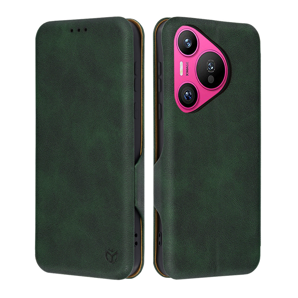 Coque pour Huawei Pura 70, Techsuit, Safe Wallet Plus, Vert