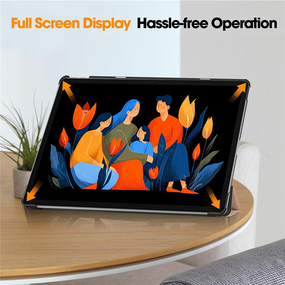 Étui pour Lenovo Idea Tab Plus, Techsuit, FoldPro, Rose Doré