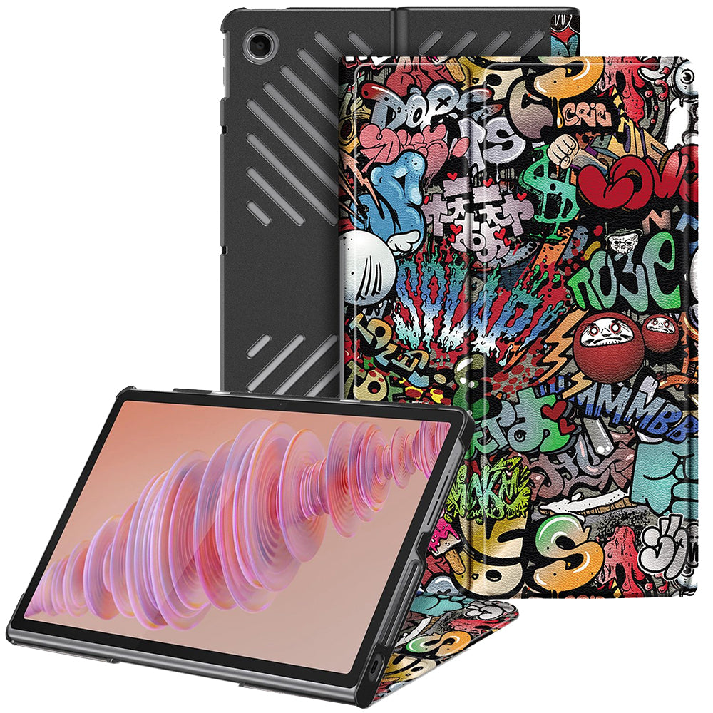 Housse pour Lenovo Tab Plus 11,5 pouces, Techsuit, FoldPro Urban Vibe, Multicolore