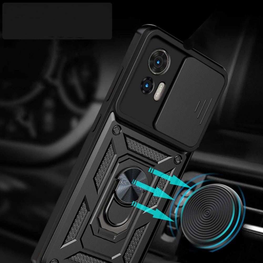 Étui pour Motorola Edge 50 Fusion, Techsuit, CamShield, Vert