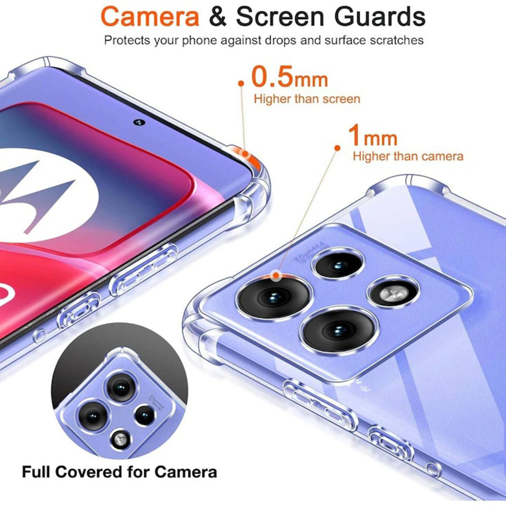 Coque pour Motorola Edge 50 Neo, Techsuit, Anti-choc Claire, Transparente