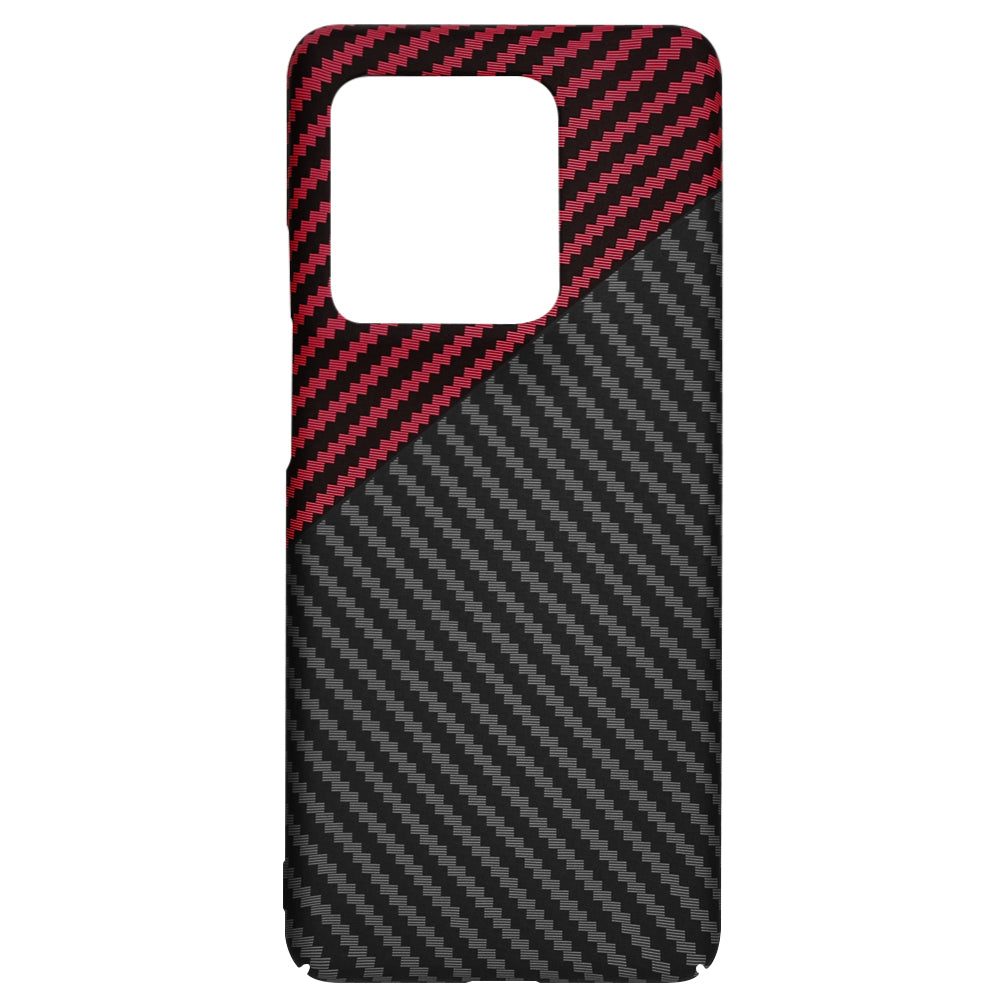 Coque pour Motorola Edge 50 Ultra, Techsuit, Carbonite FiberShell, Noir Rouge