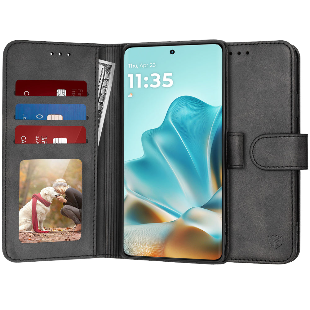 Coque pour Motorola Edge 60 Fusion / Edge 60, Techsuit, Diary Book, Noire