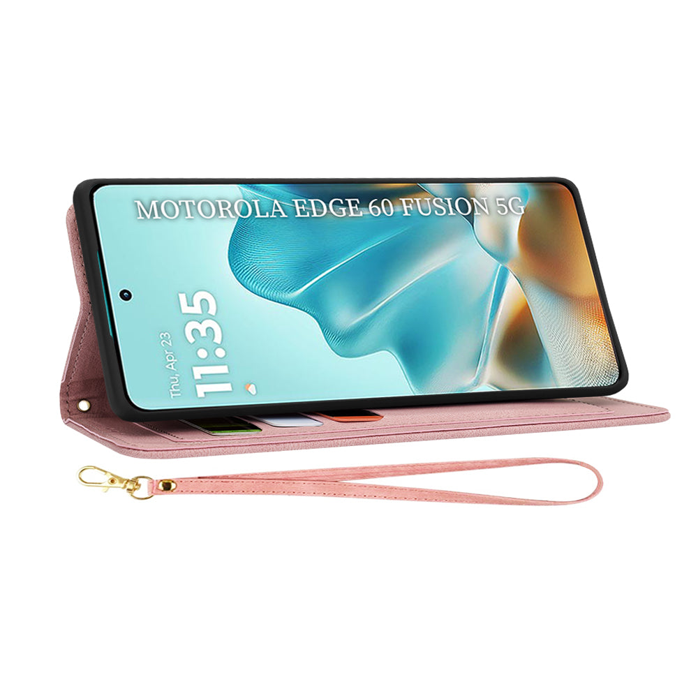Coque pour Motorola Edge 60 Fusion / Edge 60, Techsuit, FlipCraft, Rose