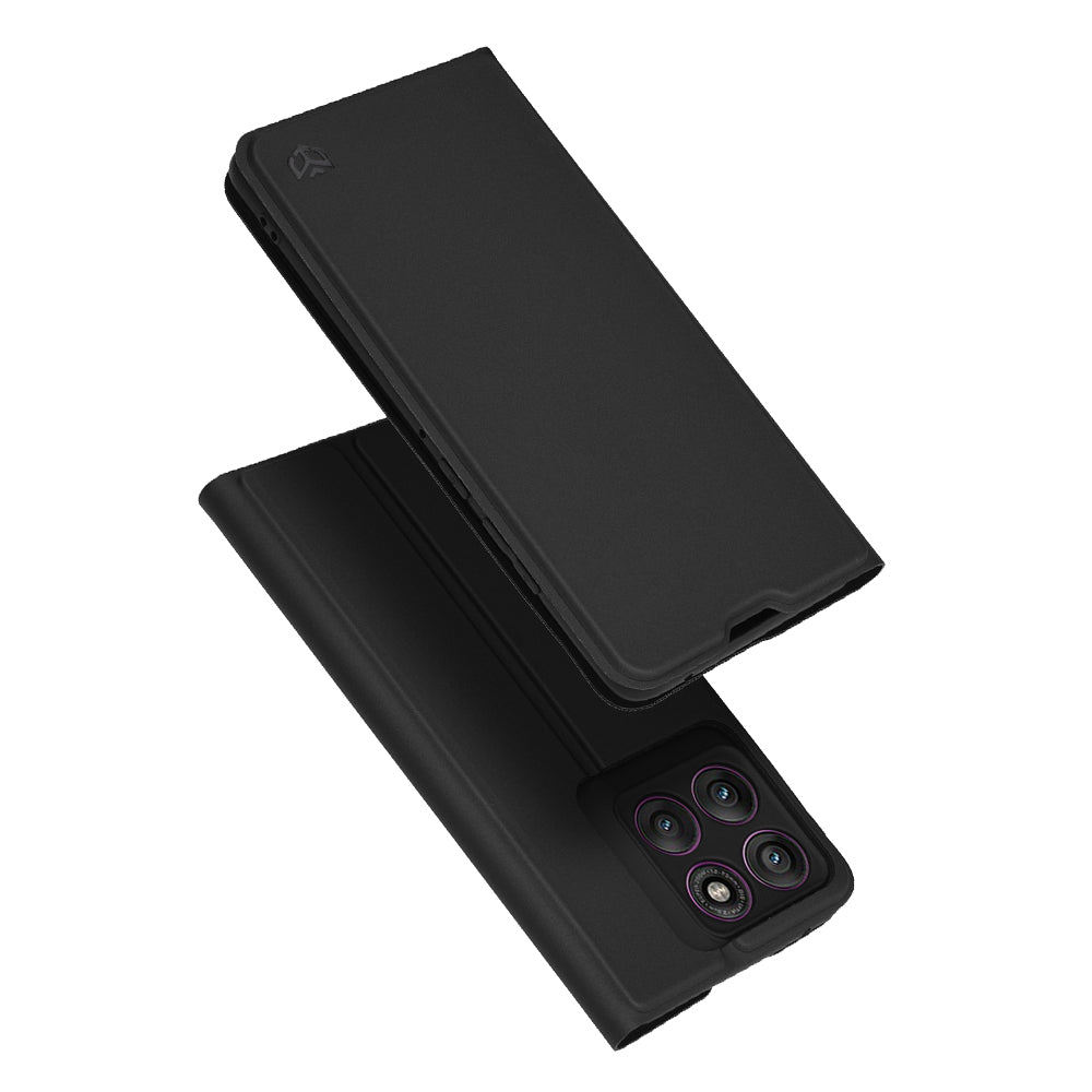Coque pour Motorola Edge 60 Pro, Techsuit, Magskin Book, Noire