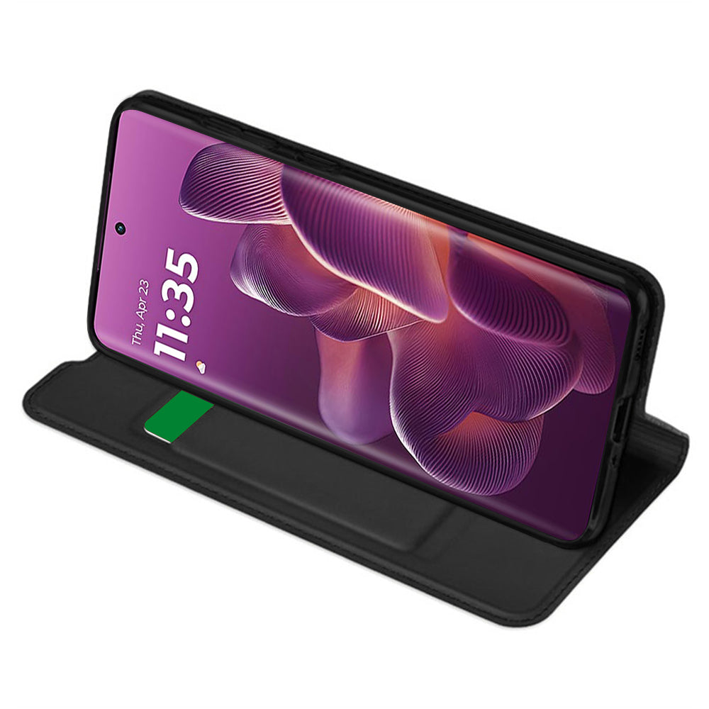 Coque pour Motorola Edge 60 Pro, Techsuit, Magskin Book, Noire