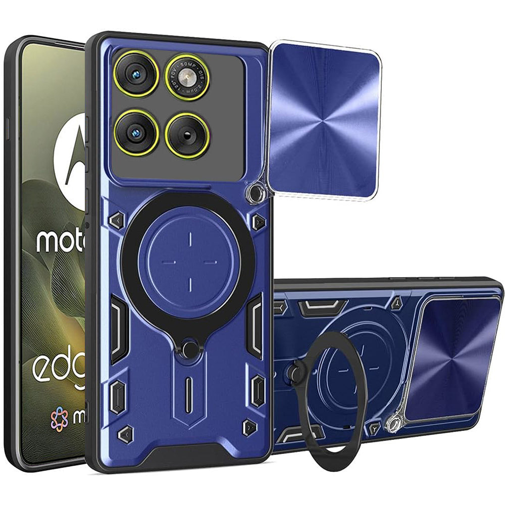 Étui pour Motorola Edge 70, Techsuit, CamGuard Pro, Bleu