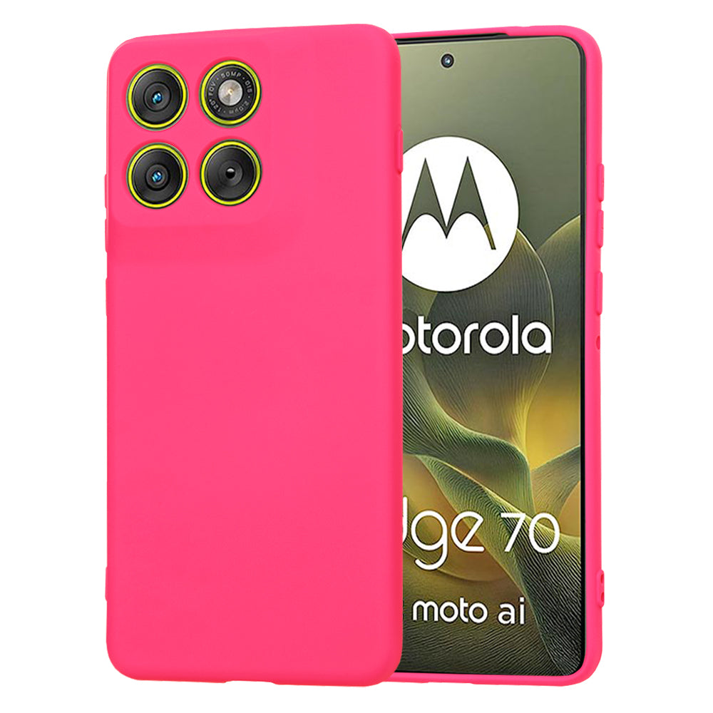 Étui pour Motorola Edge 70, Techsuit, SoftFlex, Rose Foncé